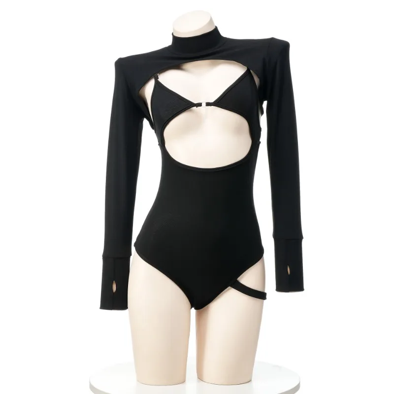 Romper Playsuit Women - Body sem mangas estilo gótico anime