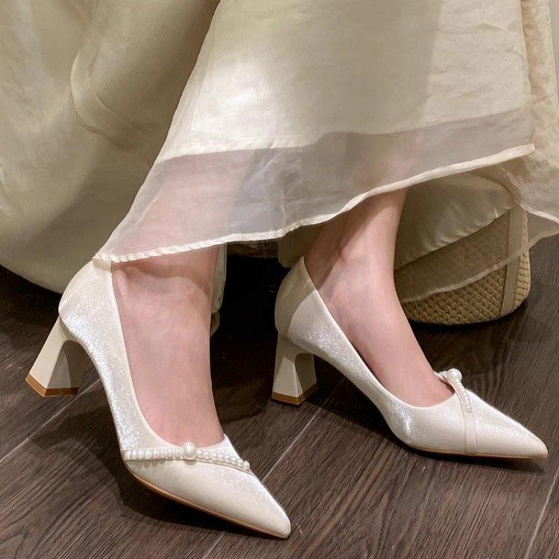 Summer Clothing Office - Sapatos Elegantes com Salto Bloco e