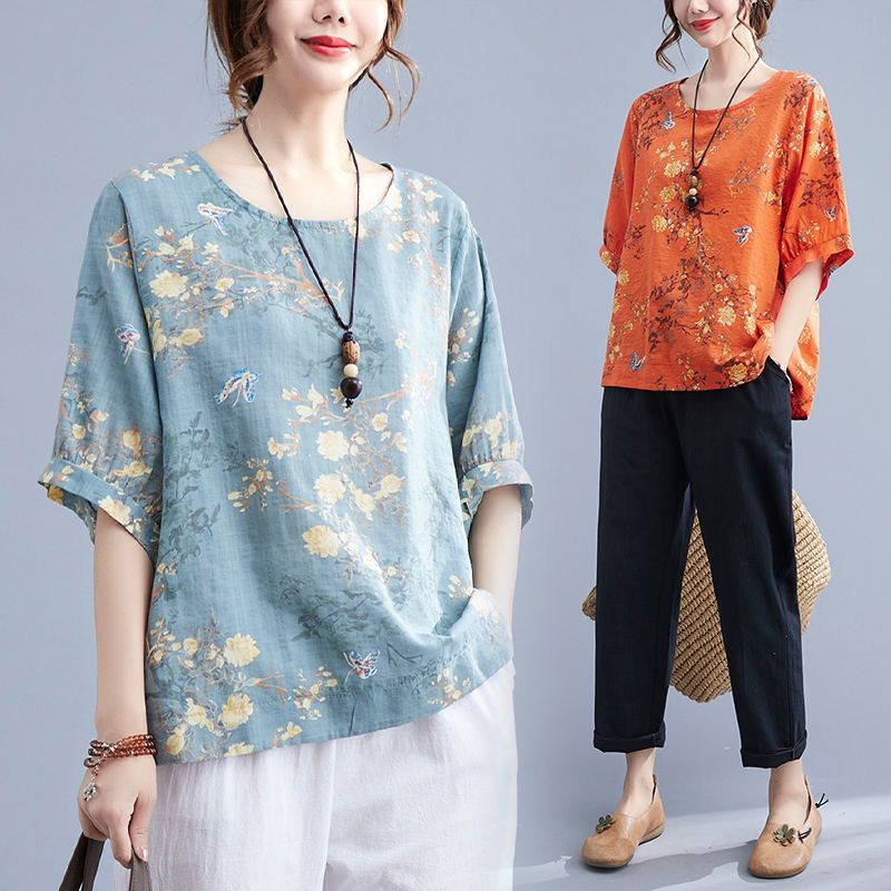 Summer Clothing Over 60 - Camiseta Feminina de Verão Nova em