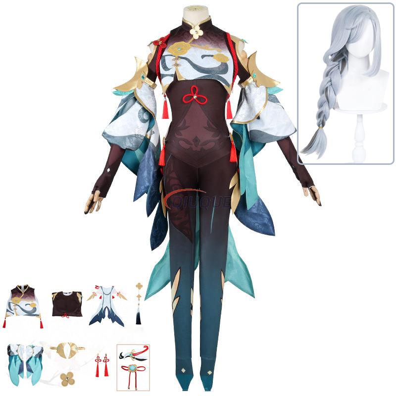 Romper Playsuit Women - Jogo genshin impacto shenhe cosplay traje