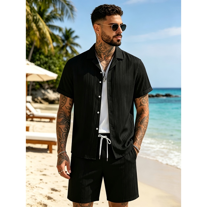 Summer Light Clothing - Conjunto de terno casual masculino de