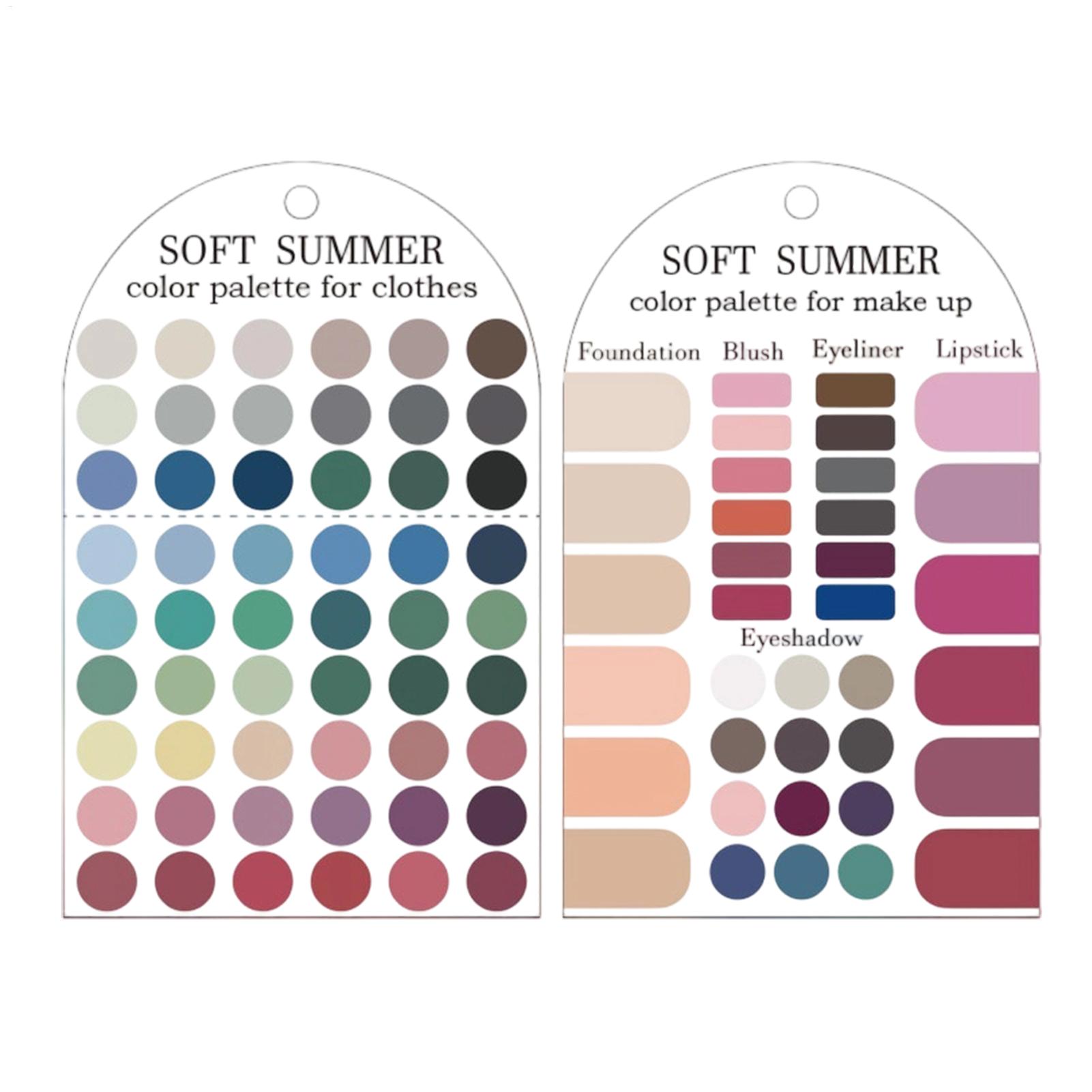 Summer Clothing Color Palette - Cartão de Paleta de Cores Suaves