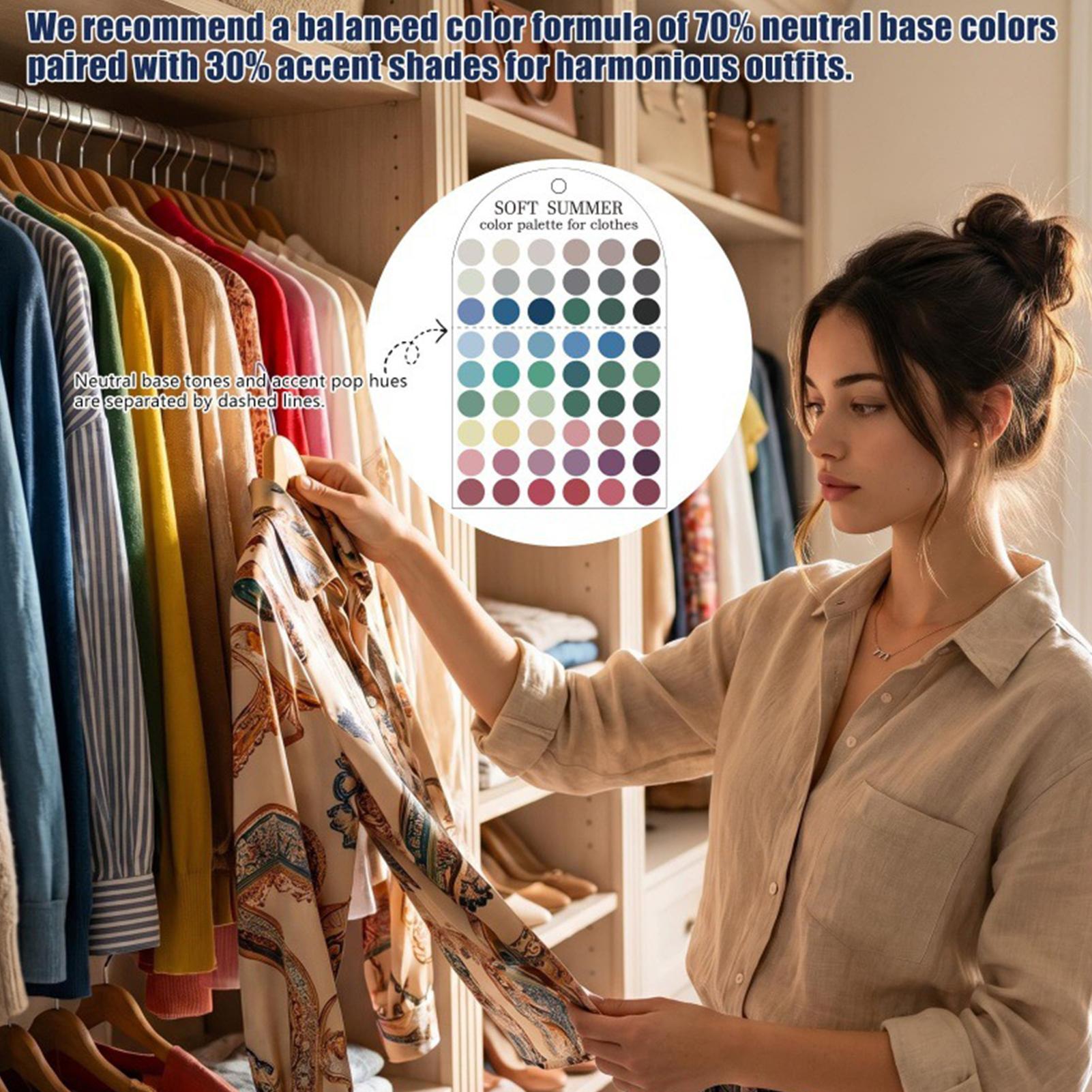 2 Peças Cartão de Paleta de Co - Summer Clothing Color Palette avaliação e preço