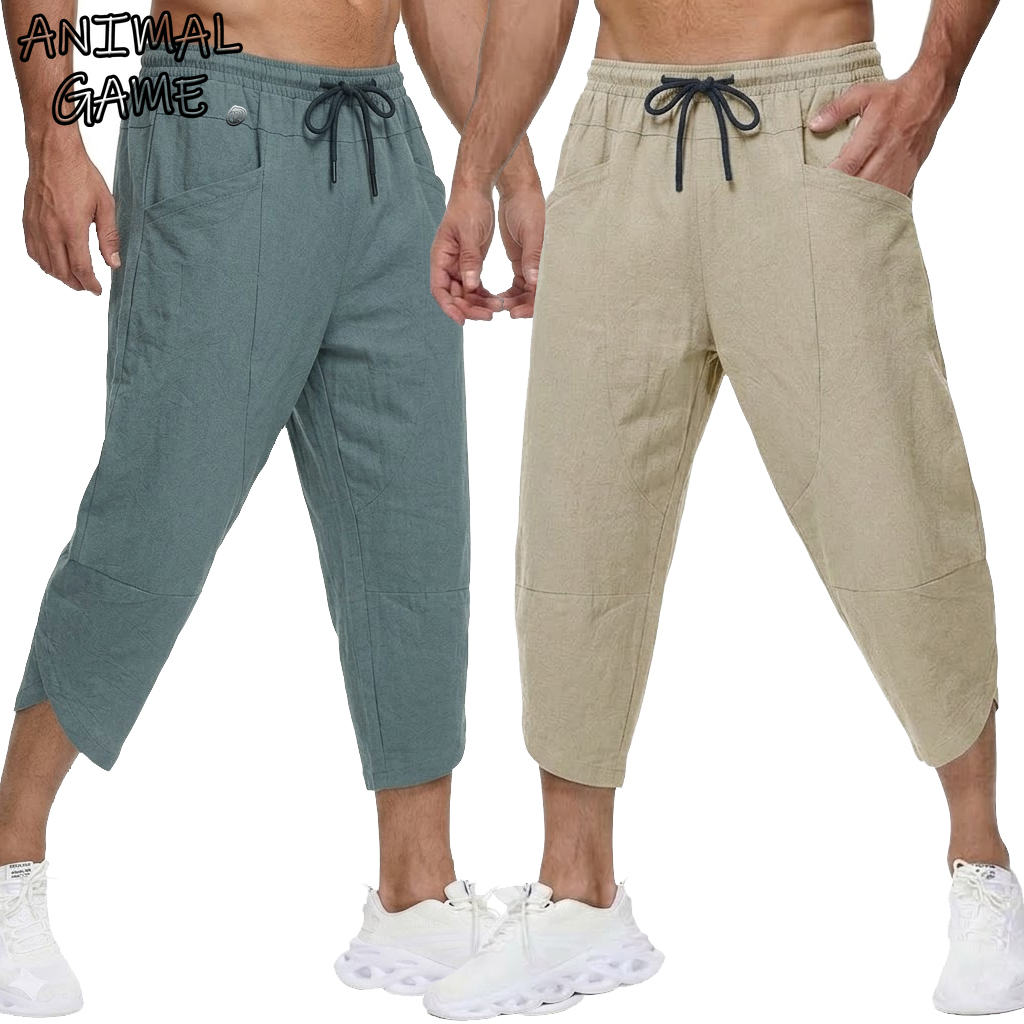 Calças curtas casuais de linho - Summer Hiking Clothing avaliação e preço