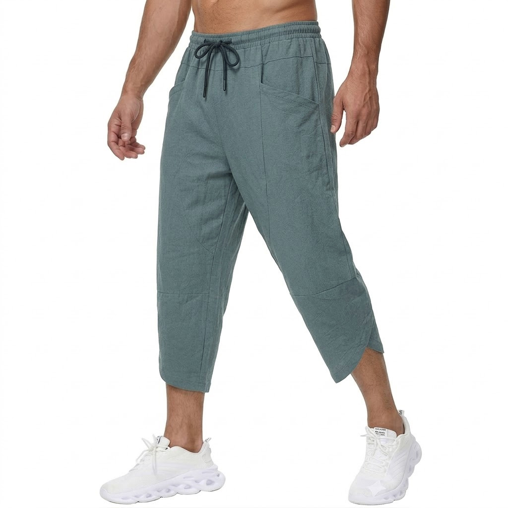 Calças curtas casuais de linho - Summer Hiking Clothing avaliação e preço
