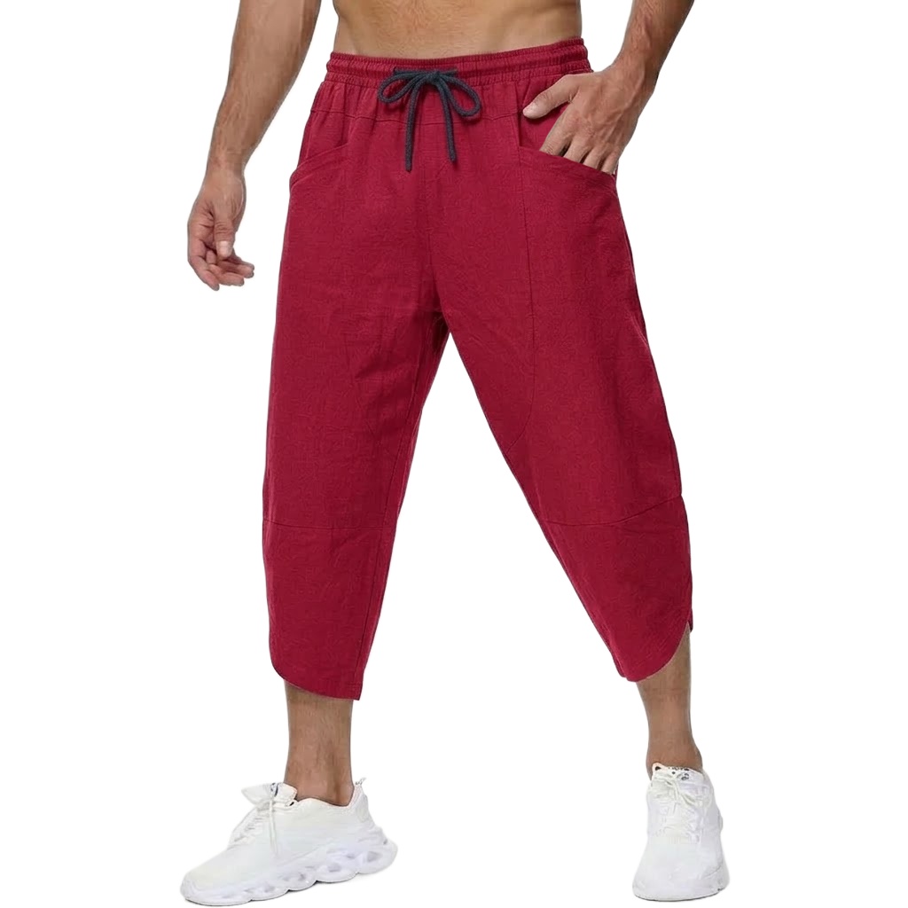 Calças curtas casuais de linho - Summer Hiking Clothing avaliação e preço