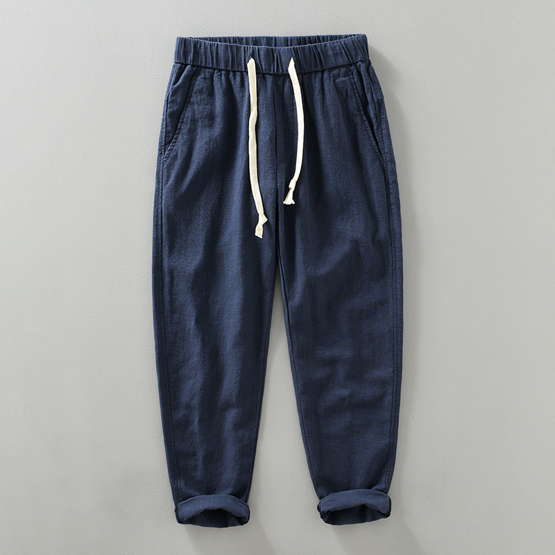 Calças Casuais de Algodão e Ra - Summer Clothing Men Linen avaliação e preço